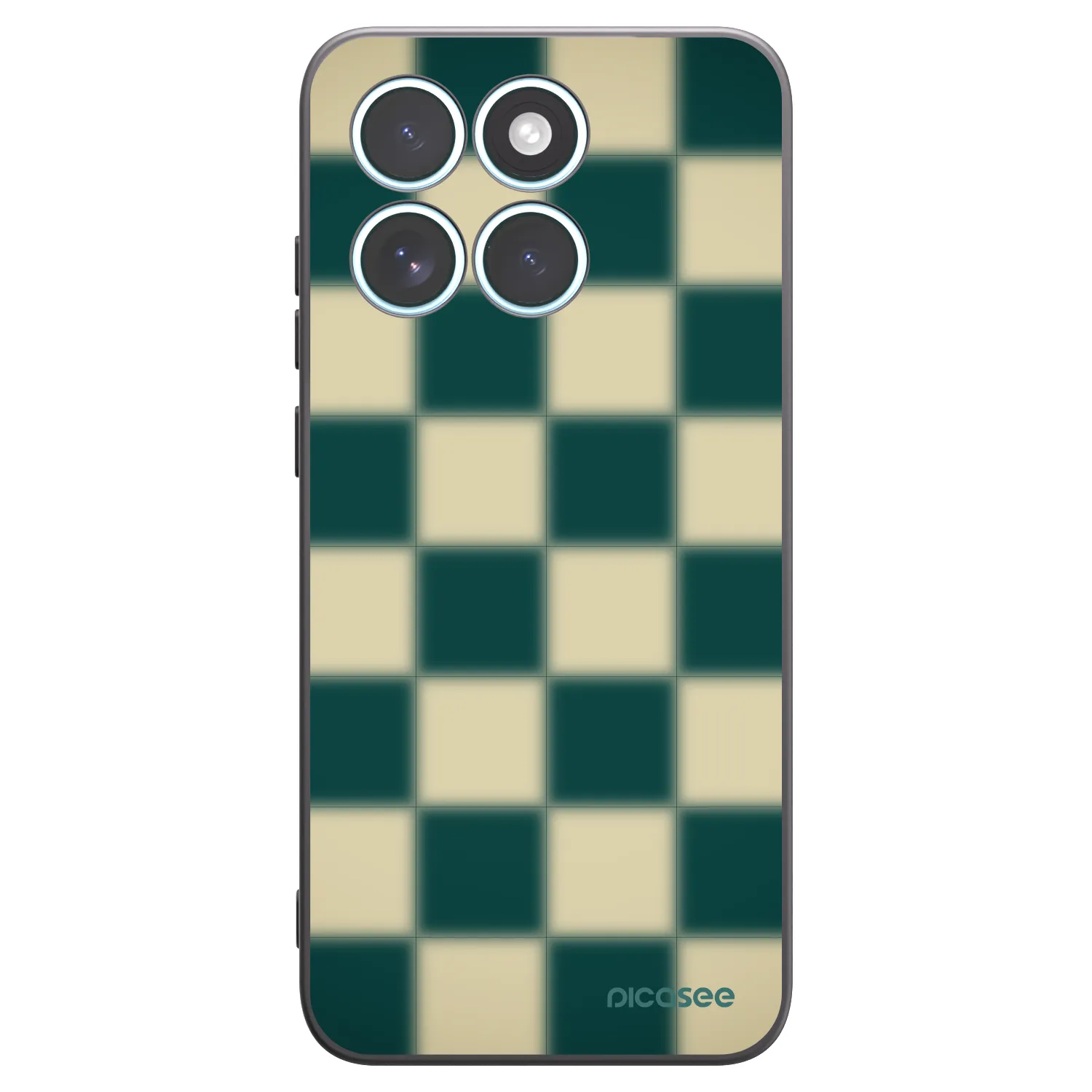 Picasee silikonowe czarne etui na Motorola Edge 70 Fusion - Shadow Chess