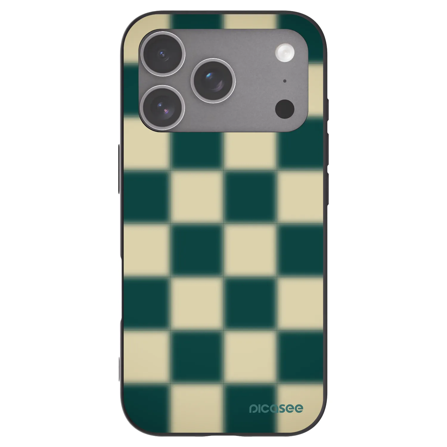 Picasee silikonowe czarne etui na Apple iPhone 18 Pro - Shadow Chess