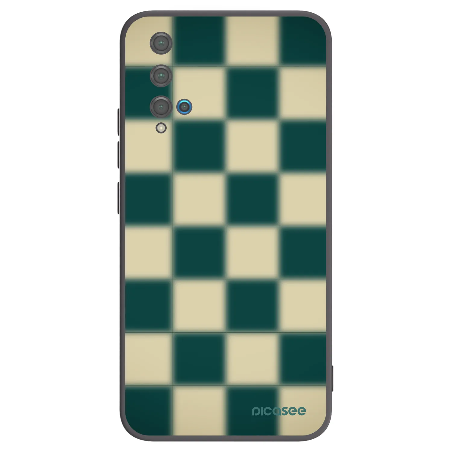 Picasee silikonowe czarne etui na Huawei Nova 5T - Shadow Chess