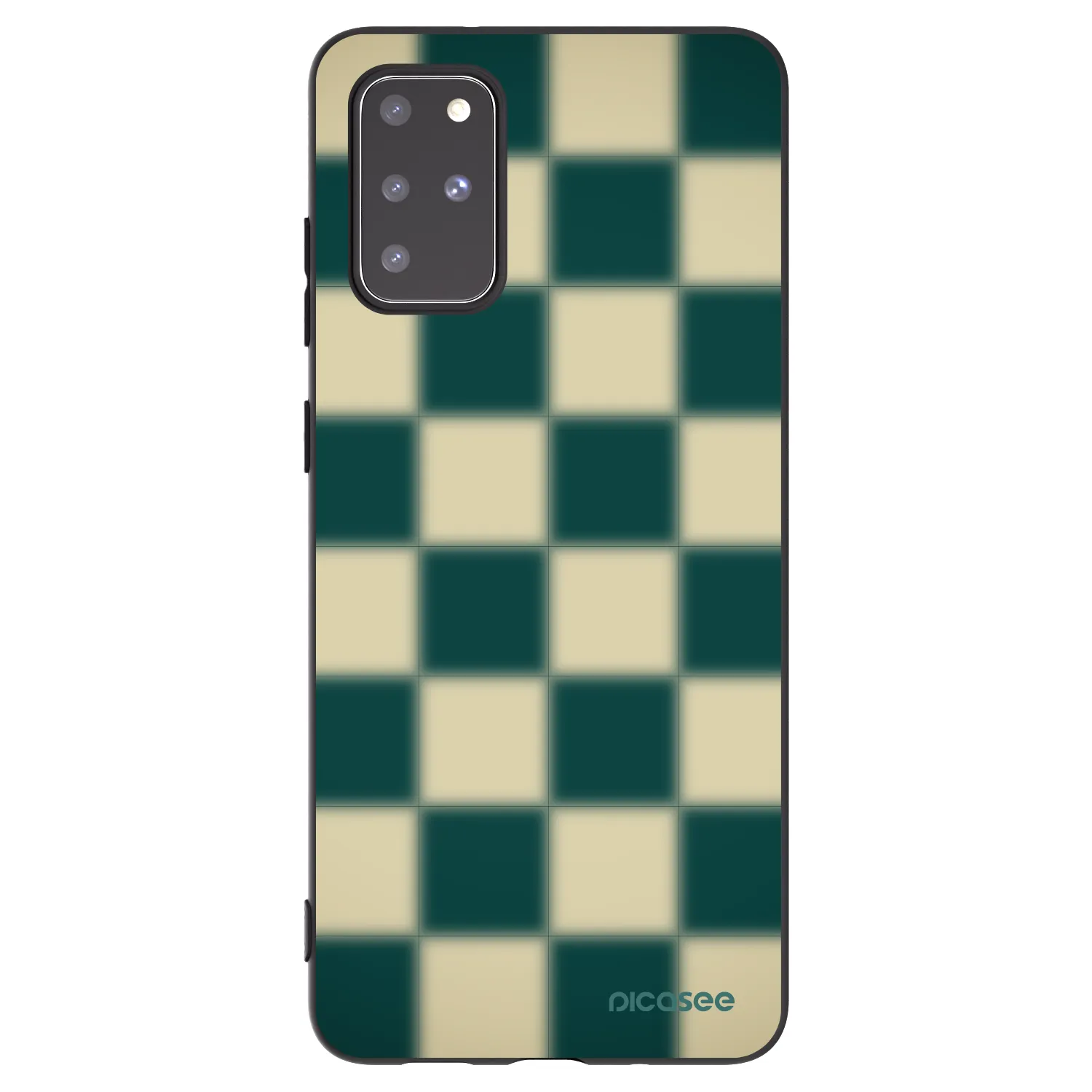Picasee silikonowe czarne etui na Samsung Galaxy S20+ G985F - Shadow Chess