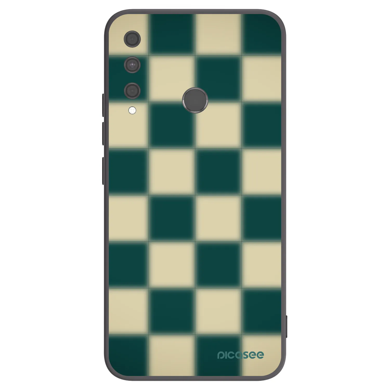 Picasee silikonowe czarne etui na Huawei P40 Lite E - Shadow Chess