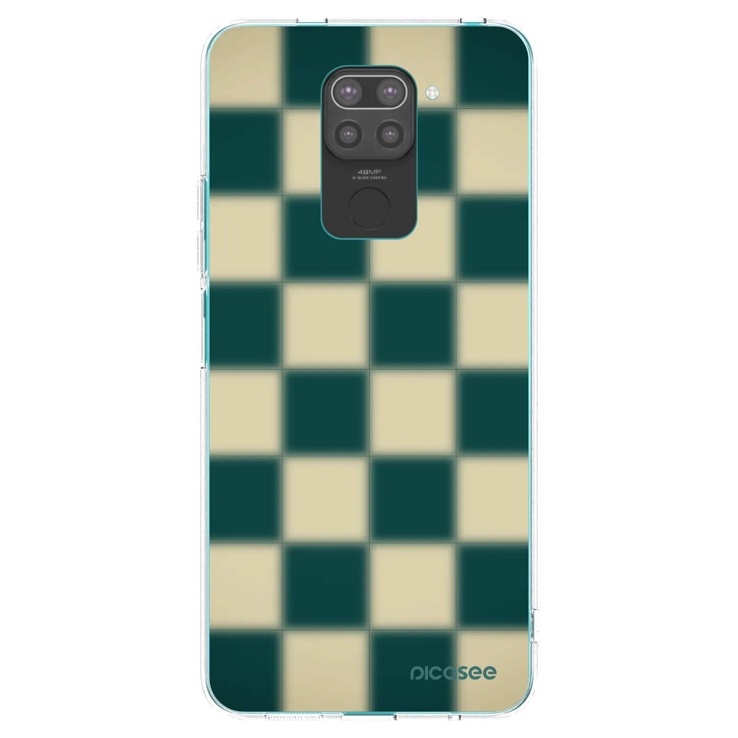 Picasee silikonowe czarne etui na Xiaomi Redmi Note 9 - Shadow Chess
