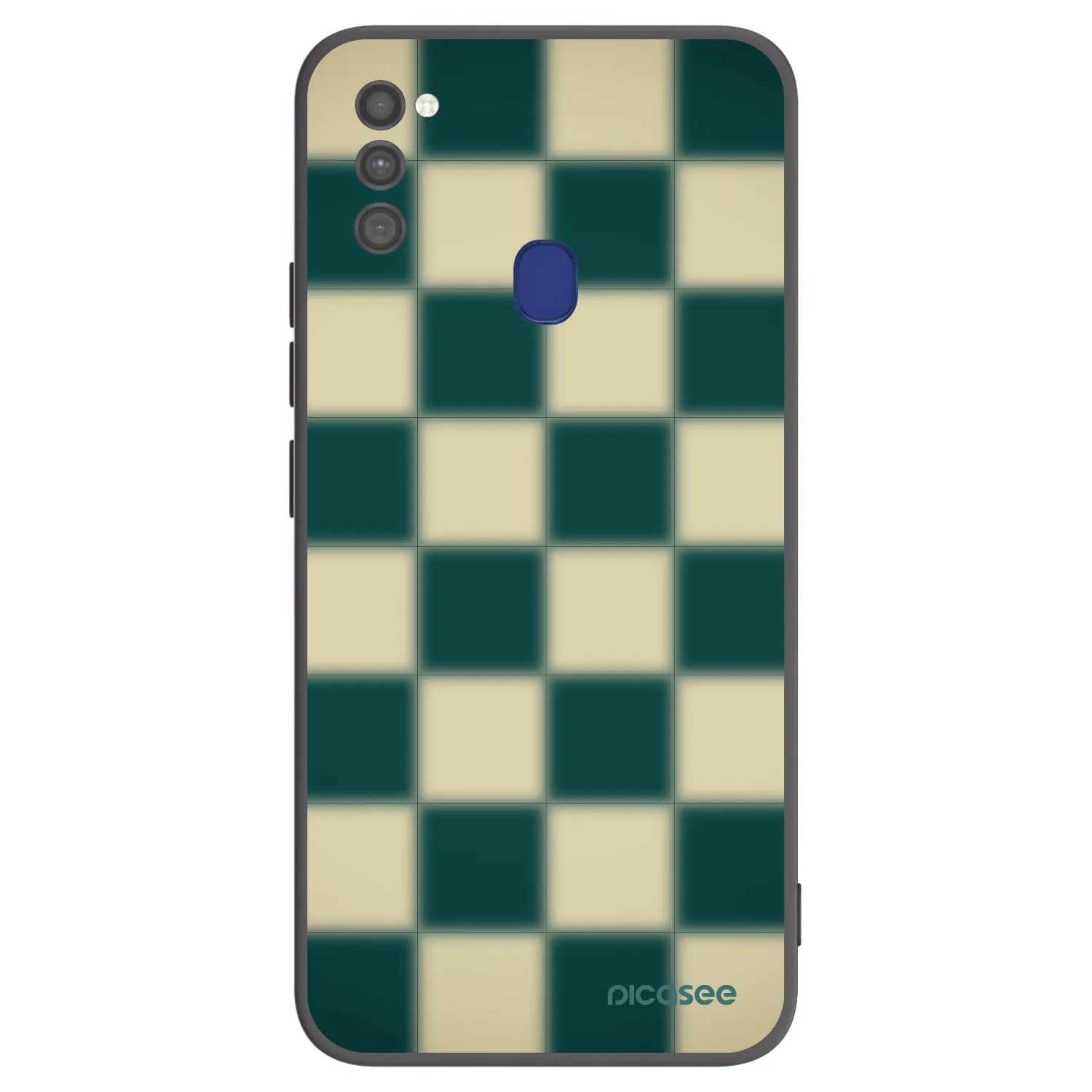 Picasee silikonowe czarne etui na Samsung Galaxy M21 M215F - Shadow Chess
