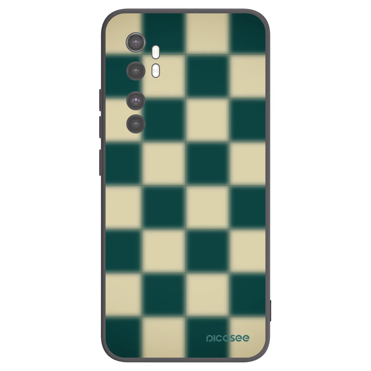 Picasee silikonowe czarne etui na Xiaomi Mi Note 10 Lite - Shadow Chess