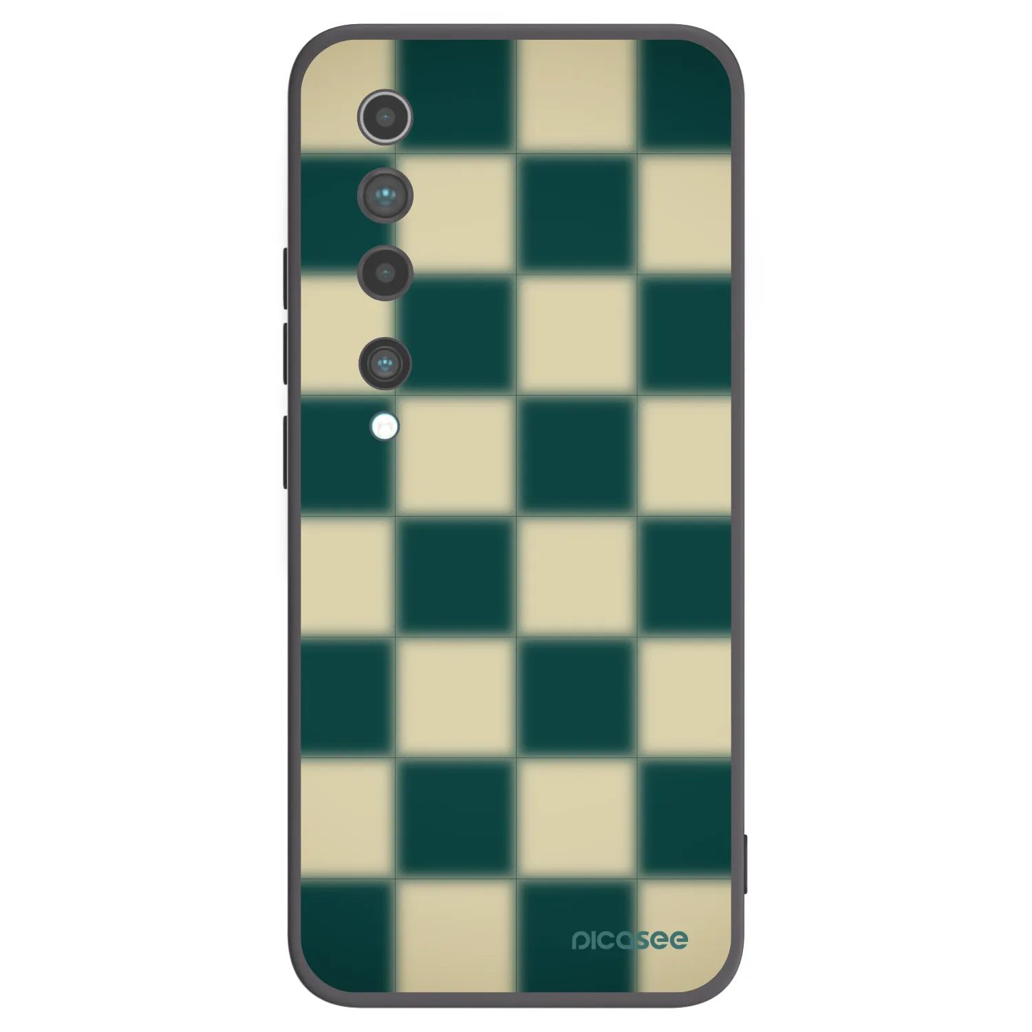 Picasee silikonowe czarne etui na Xiaomi Mi 10 - Shadow Chess
