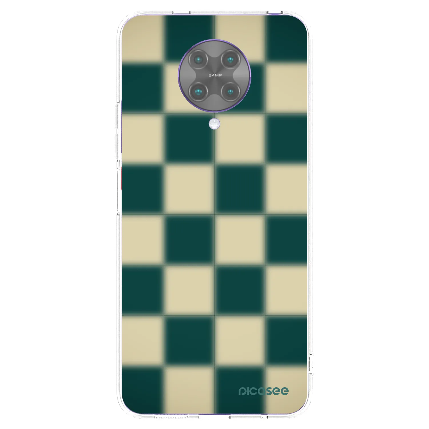 Picasee silikonowe przeźroczyste etui na Xiaomi Poco F2 Pro - Shadow Chess