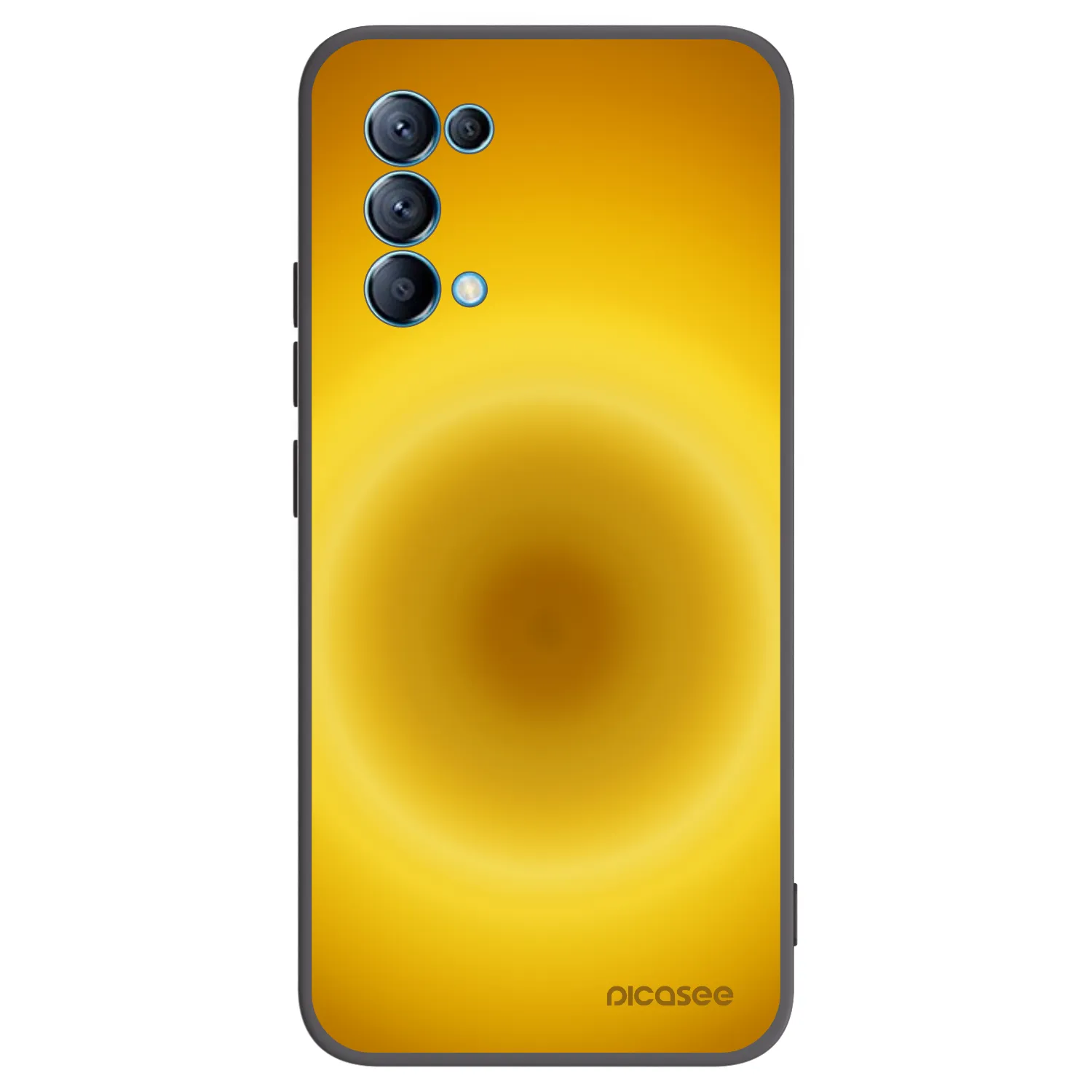 Picasee silikonowe czarne etui na OPPO A16s - Solar Pulse