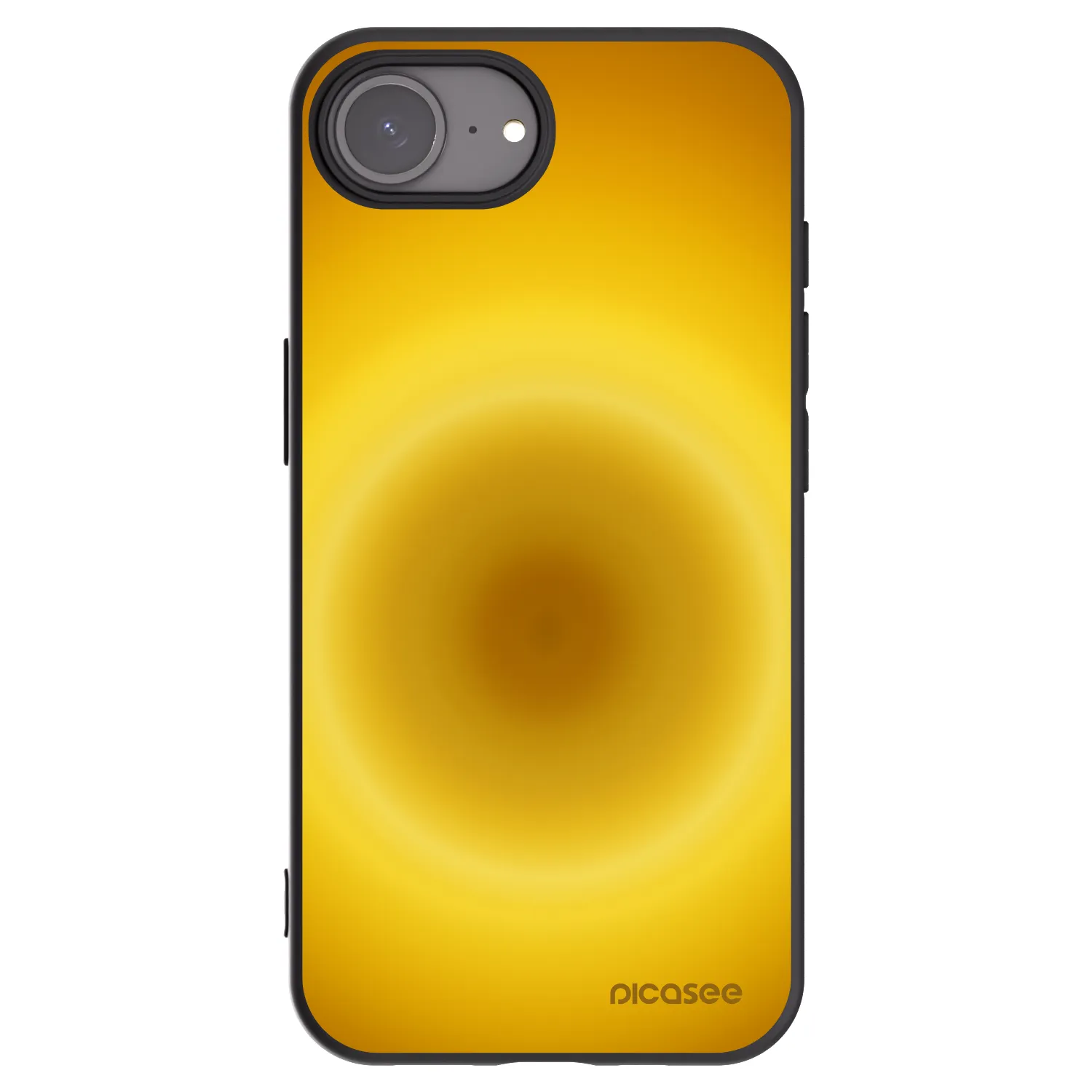 Picasee silikonowe czarne etui na Apple iPhone 16e - Solar Pulse