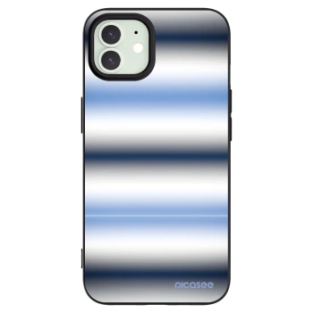Picasee silikonowe czarne etui na Apple iPhone 12 Pro - Static Lines
