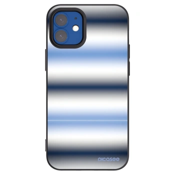 Picasee silikonowe czarne etui na Apple iPhone 12 mini - Static Lines