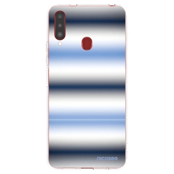 Picasee silikonowe przeźroczyste etui na Samsung Galaxy A20s - Static Lines