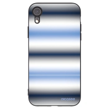 Picasee silikonowe czarne etui na Apple iPhone XR - Static Lines