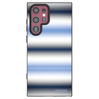 Picasee silikonowe czarne etui na Samsung Galaxy S22 Ultra 5G - Static Lines