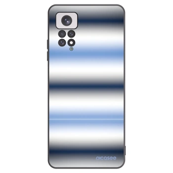Picasee silikonowe czarne etui na Xiaomi Redmi Note 11 - Static Lines