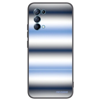Picasee silikonowe czarne etui na OPPO A16s - Static Lines