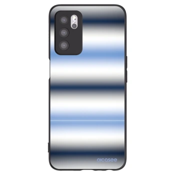 Picasee silikonowe czarne etui na OPPO A16s - Static Lines