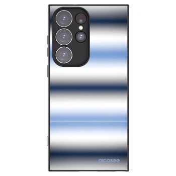 Picasee silikonowe czarne etui na Samsung Galaxy S23 Ultra 5G - Static Lines