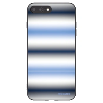 Picasee silikonowe czarne etui na Apple iPhone 8 Plus - Static Lines