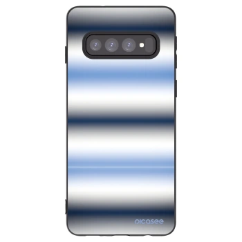 Picasee silikonowe czarne etui na Samsung Galaxy S10 G973 - Static Lines
