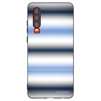 Picasee silikonowe czarne etui na Huawei P30 - Static Lines
