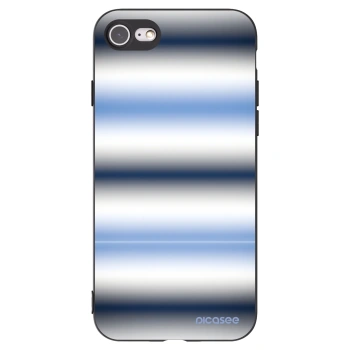 Picasee silikonowe czarne etui na Apple iPhone SE 2020 - Static Lines