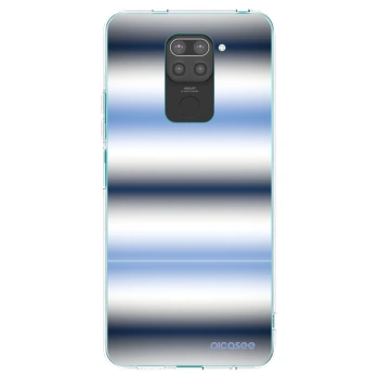 Picasee silikonowe czarne etui na Xiaomi Redmi Note 9 - Static Lines