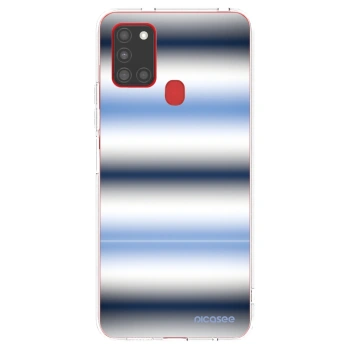 Picasee silikonowe przeźroczyste etui na Samsung Galaxy A21s - Static Lines