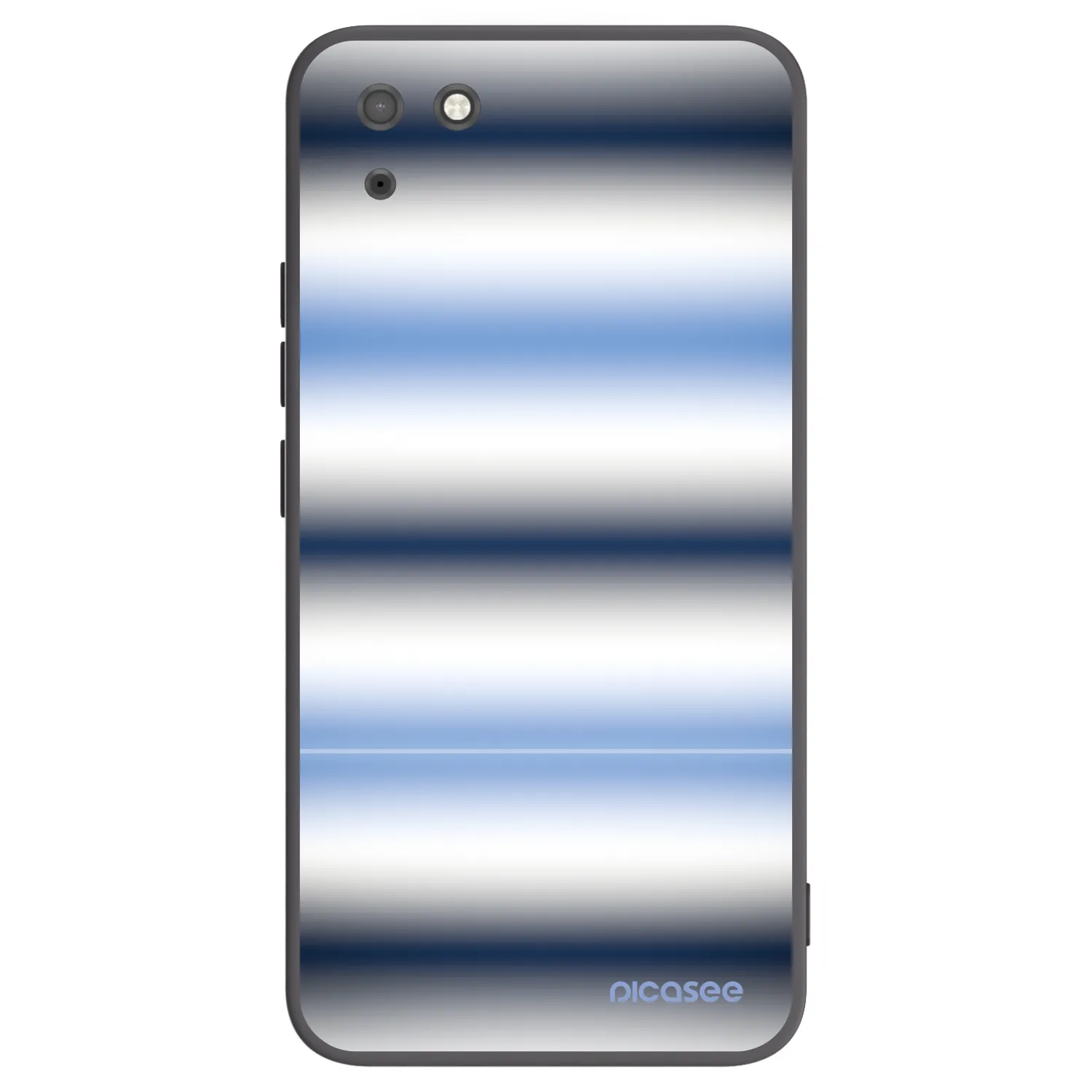 Picasee silikonowe czarne etui na Huawei Y5P - Static Lines