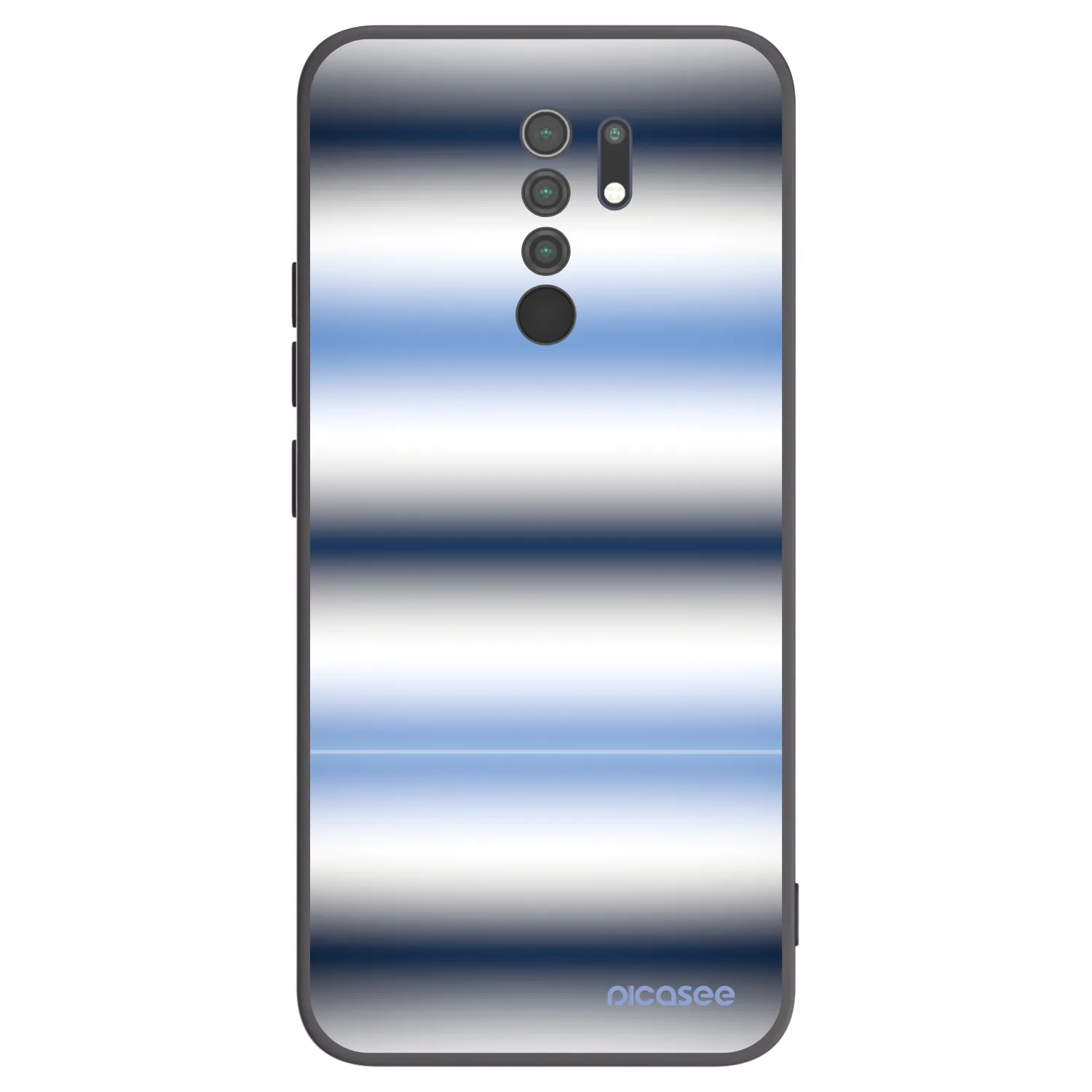 Picasee silikonowe czarne etui na Xiaomi Redmi 9 - Static Lines