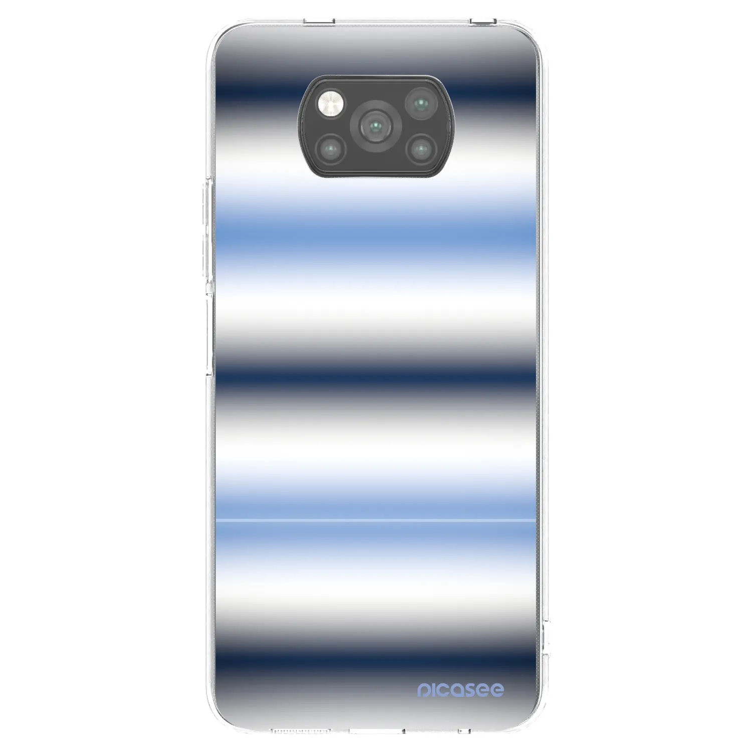 Picasee silikonowe czarne etui na Xiaomi Poco X3 - Static Lines