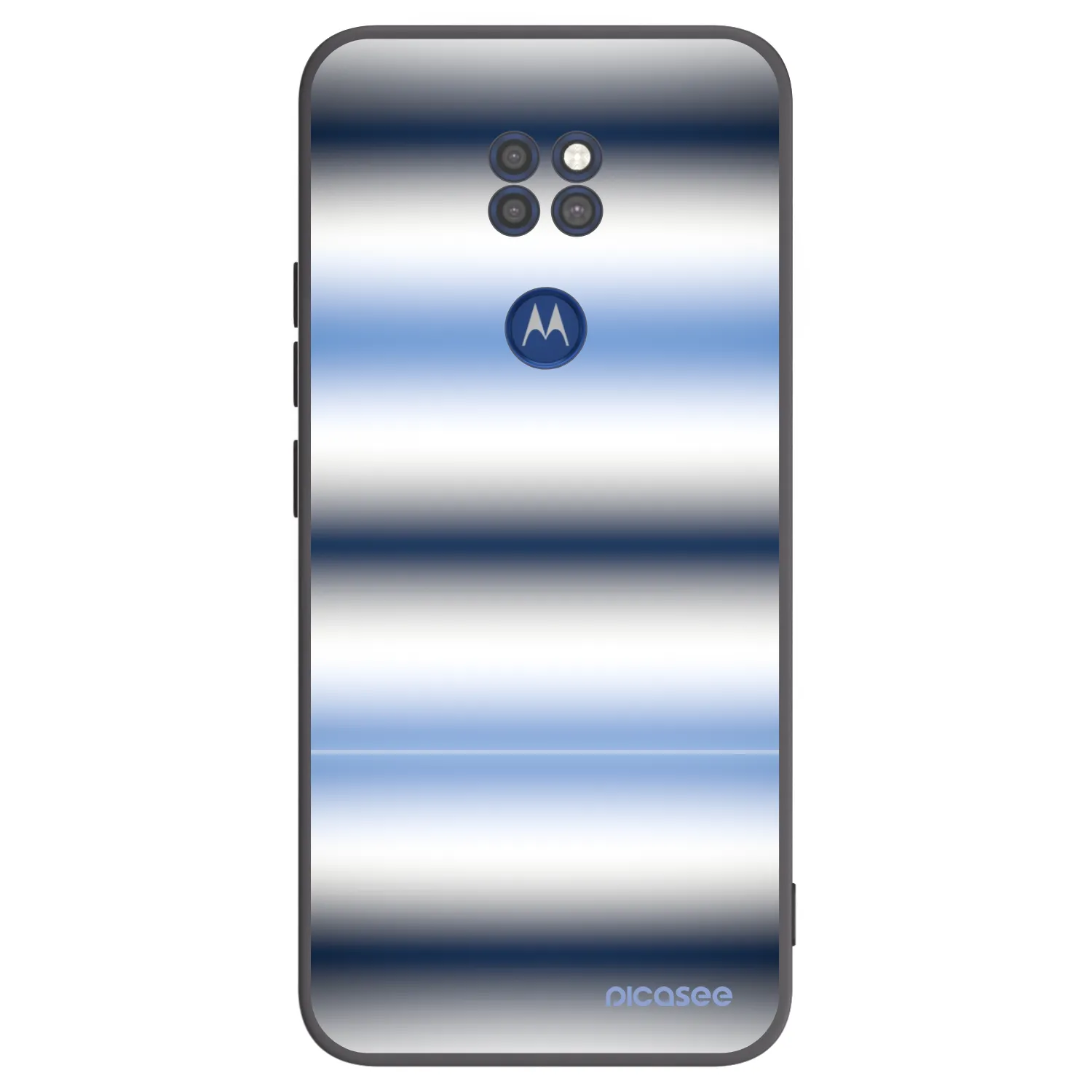 Picasee silikonowe czarne etui na Motorola Moto G9 Play - Static Lines