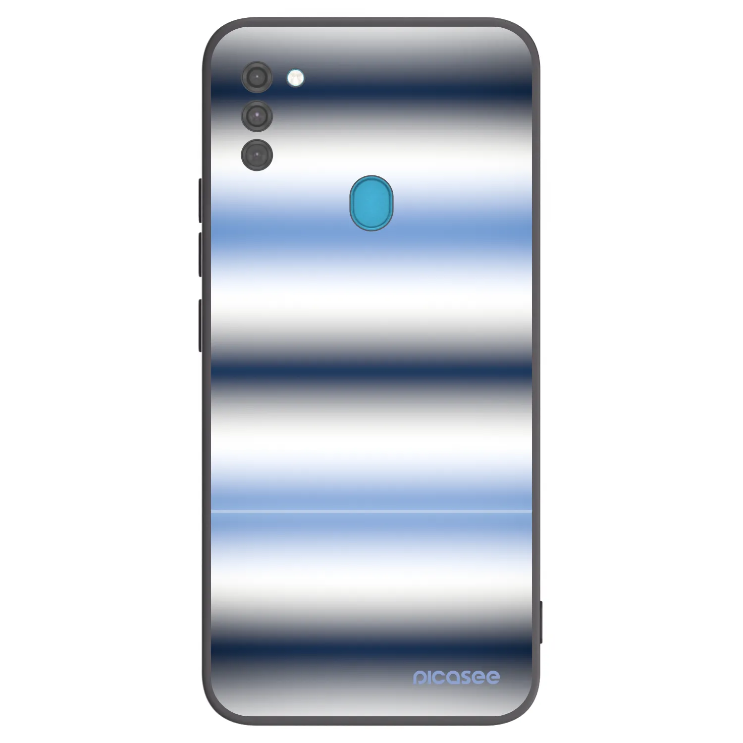 Picasee silikonowe czarne etui na Samsung Galaxy M11 - Static Lines