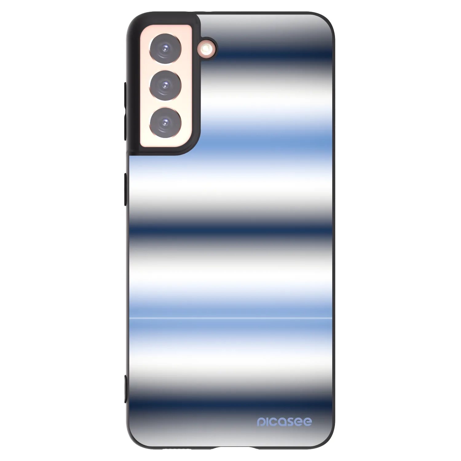 Picasee silikonowe czarne etui na Samsung Galaxy S21 5G G991B - Static Lines