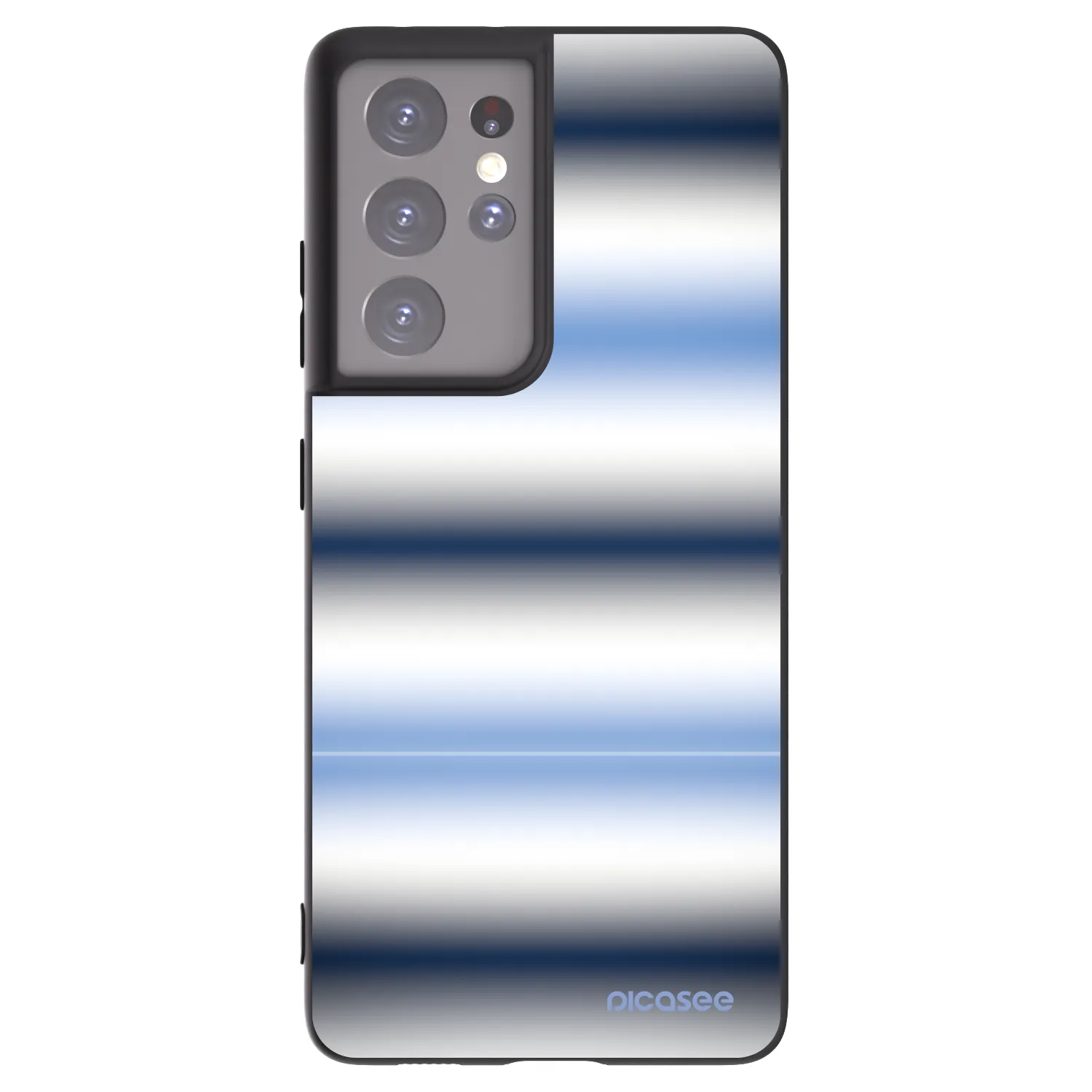 Picasee silikonowe czarne etui na Samsung Galaxy S21 Ultra 5G G998B - Static Lines