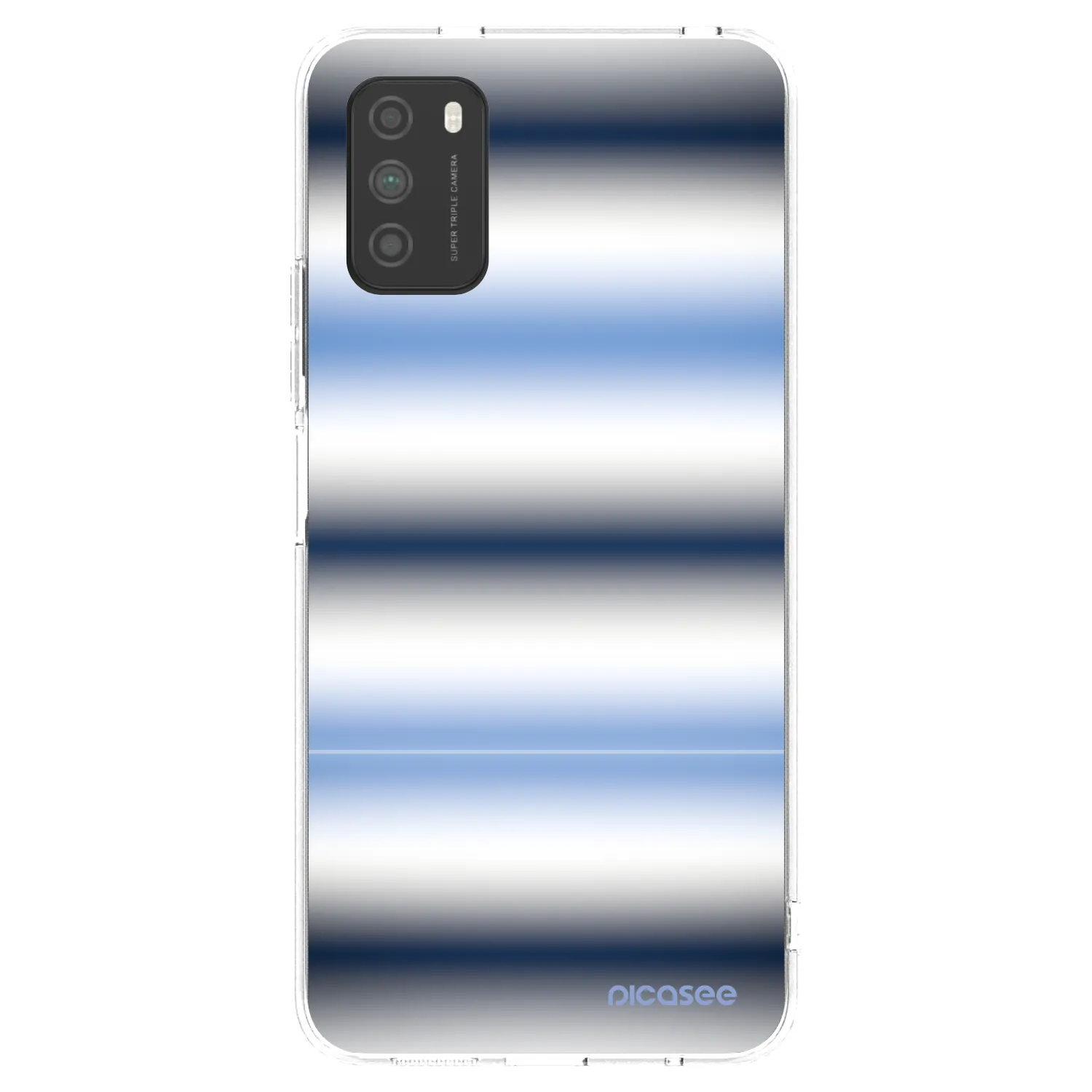 Picasee silikonowe przeźroczyste etui na Xiaomi Poco M3 - Static Lines