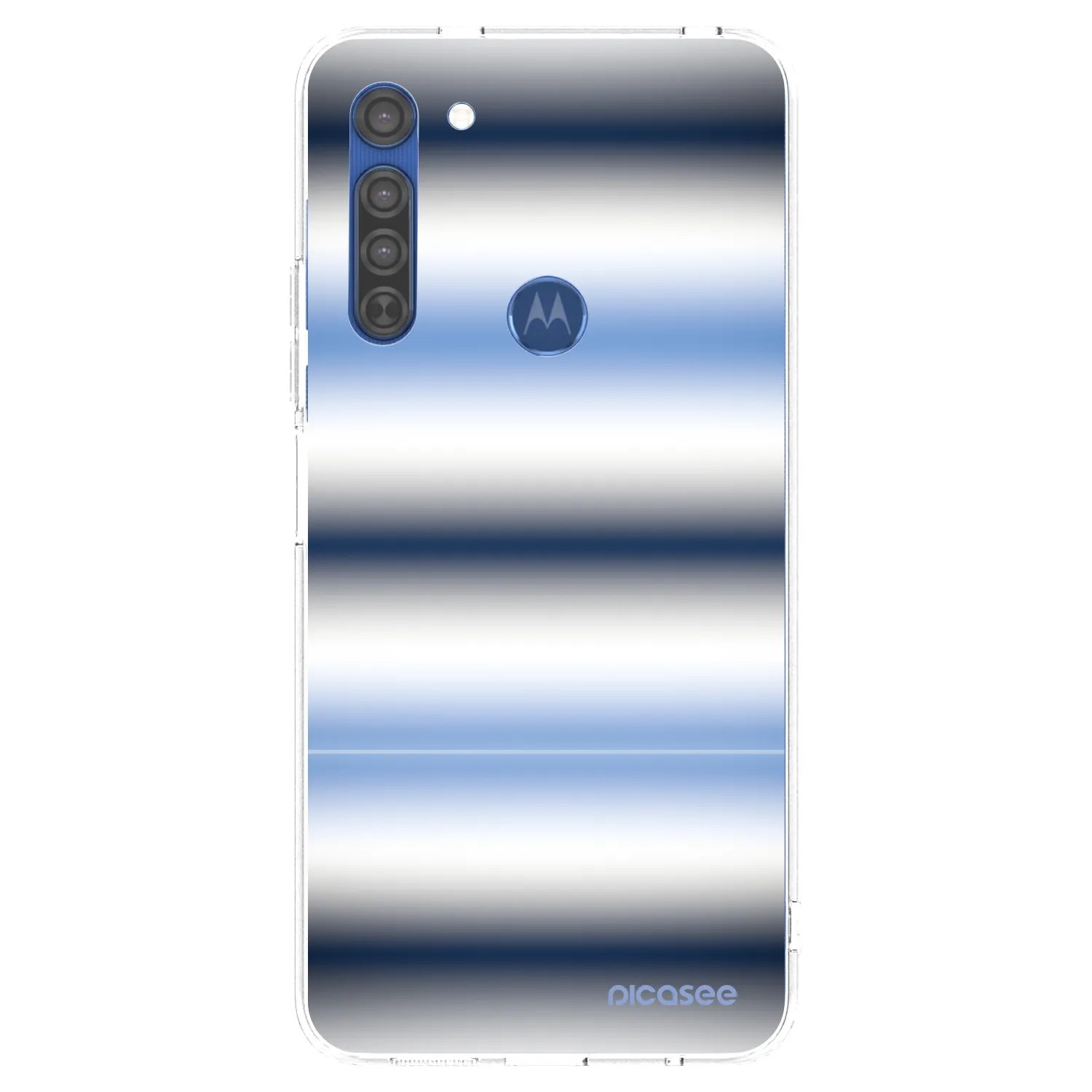 Picasee silikonowe przeźroczyste etui na Motorola Moto G8 - Static Lines