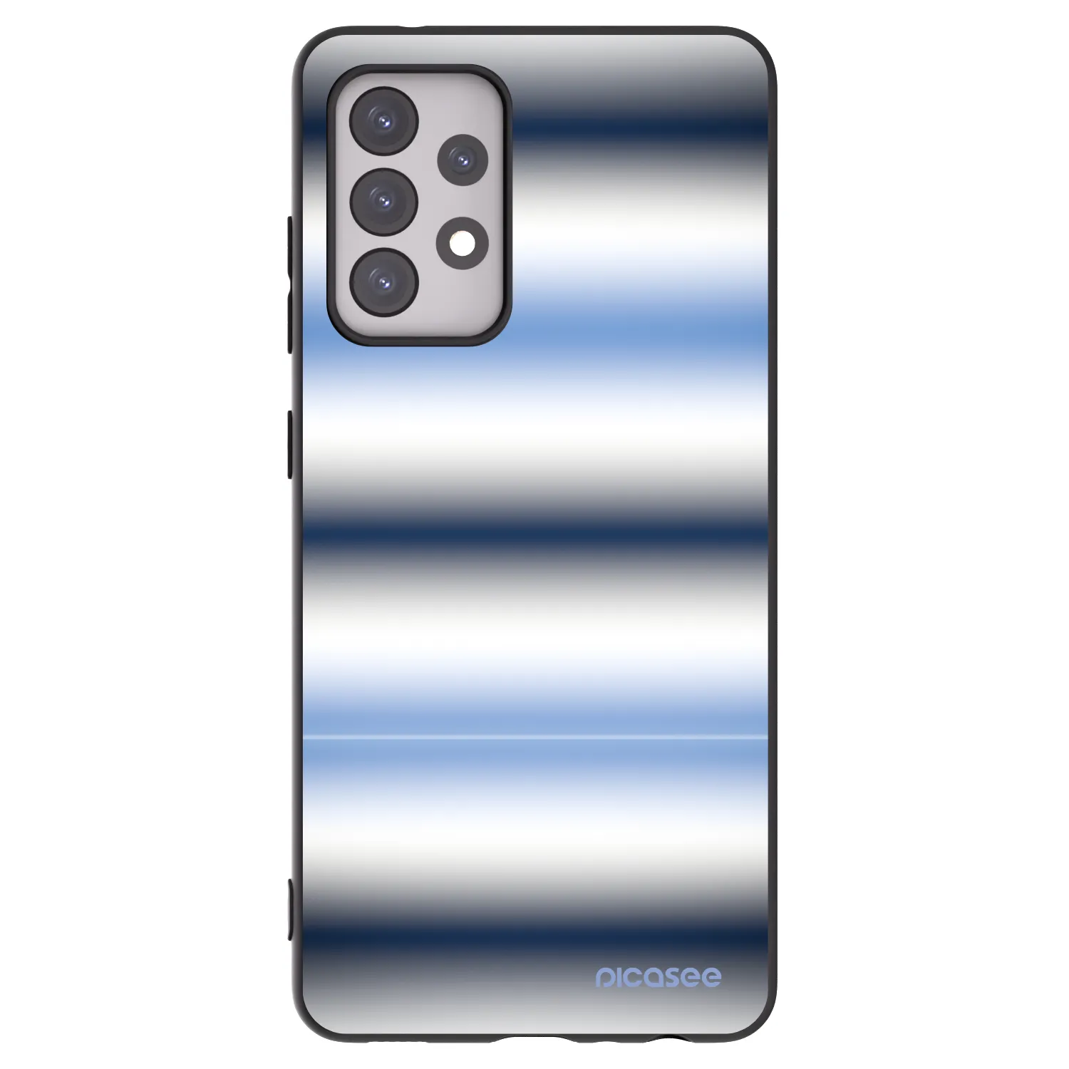 Picasee silikonowe czarne etui na Samsung Galaxy A52 5G A525F - Static Lines