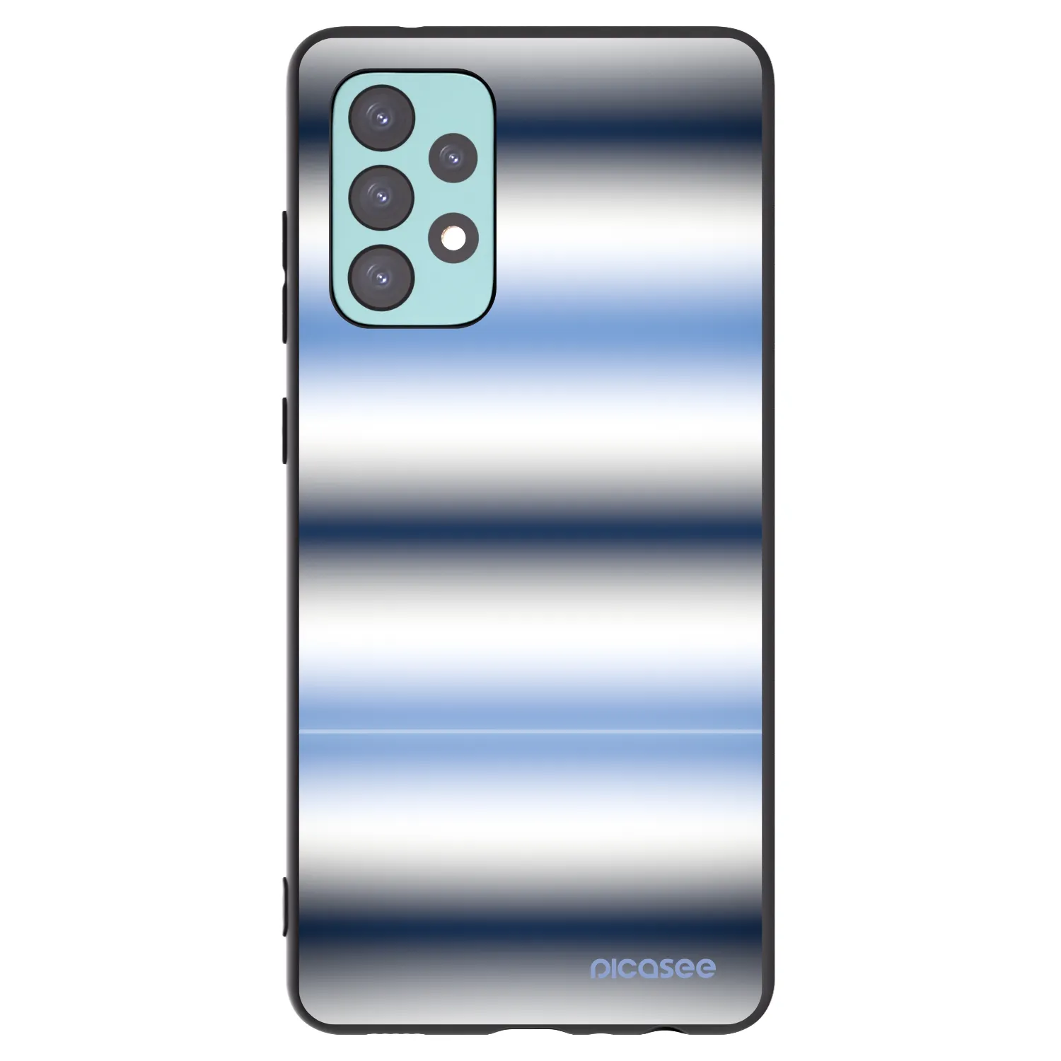 Picasee silikonowe czarne etui na Samsung Galaxy A72 A725F - Static Lines
