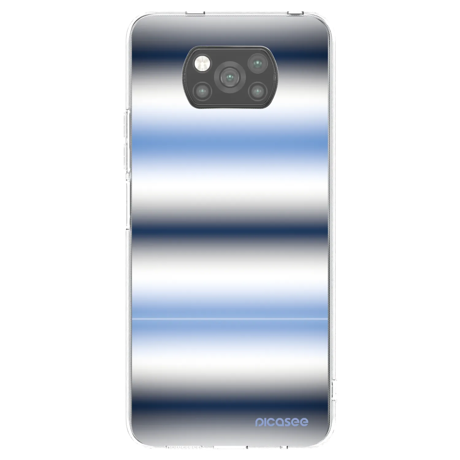 Picasee silikonowe czarne etui na Xiaomi Poco X3 Pro - Static Lines