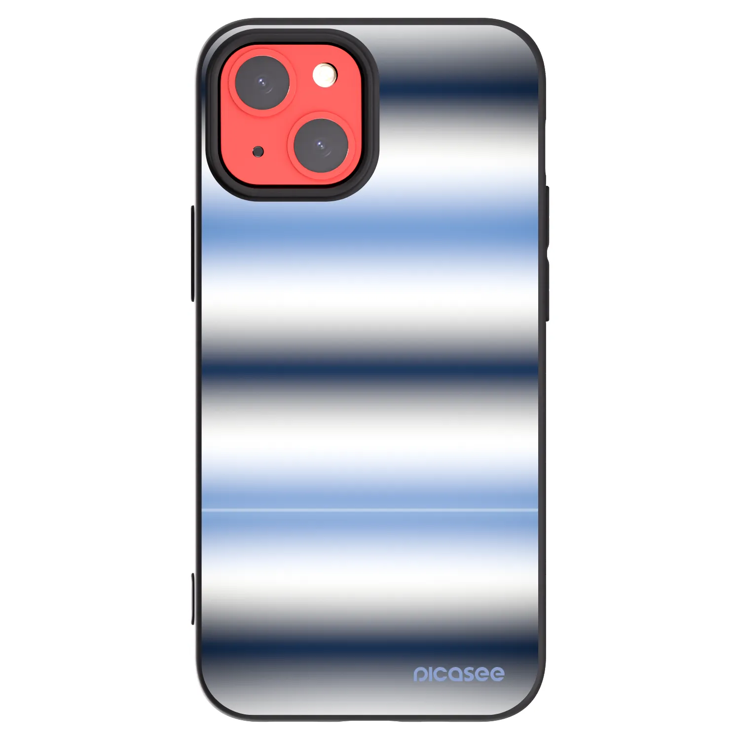 Picasee silikonowe czarne etui na Apple iPhone 13 mini - Static Lines
