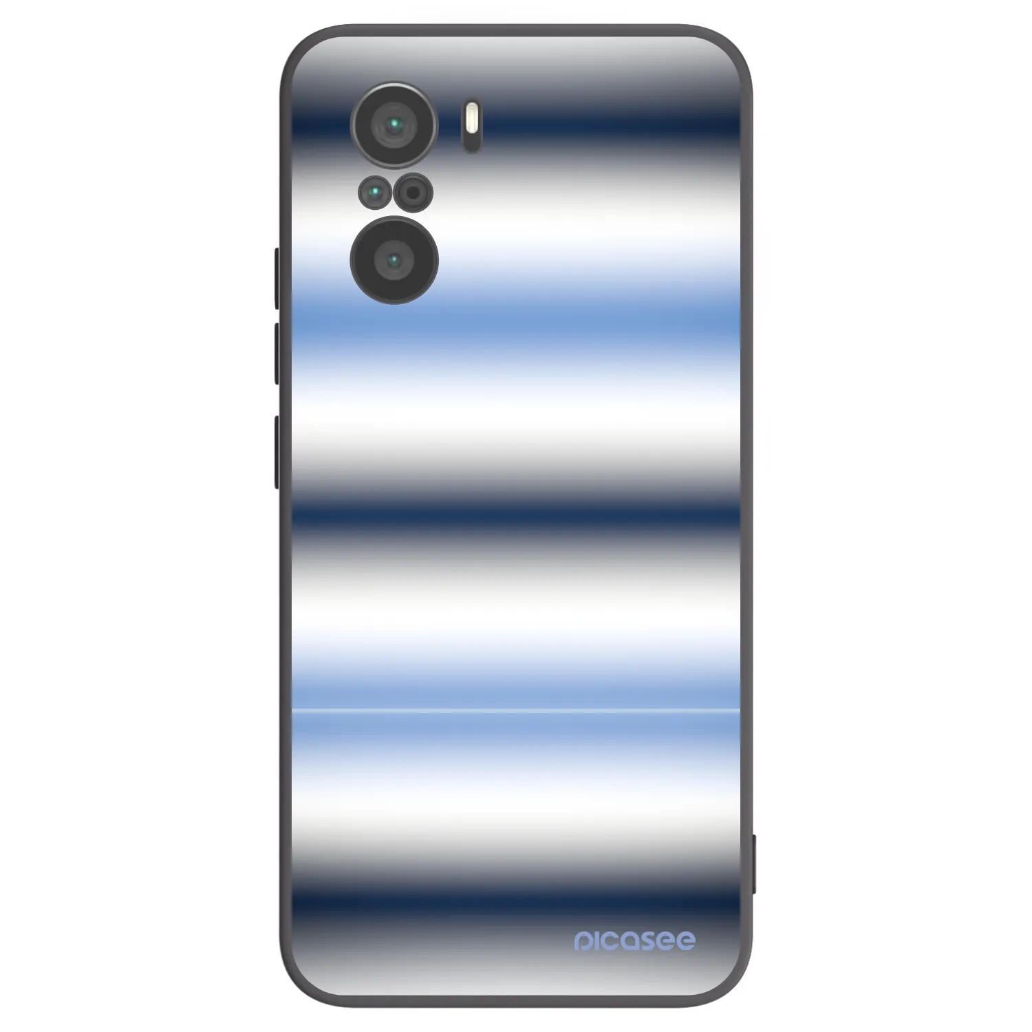 Picasee silikonowe czarne etui na Xiaomi Poco F3 - Static Lines