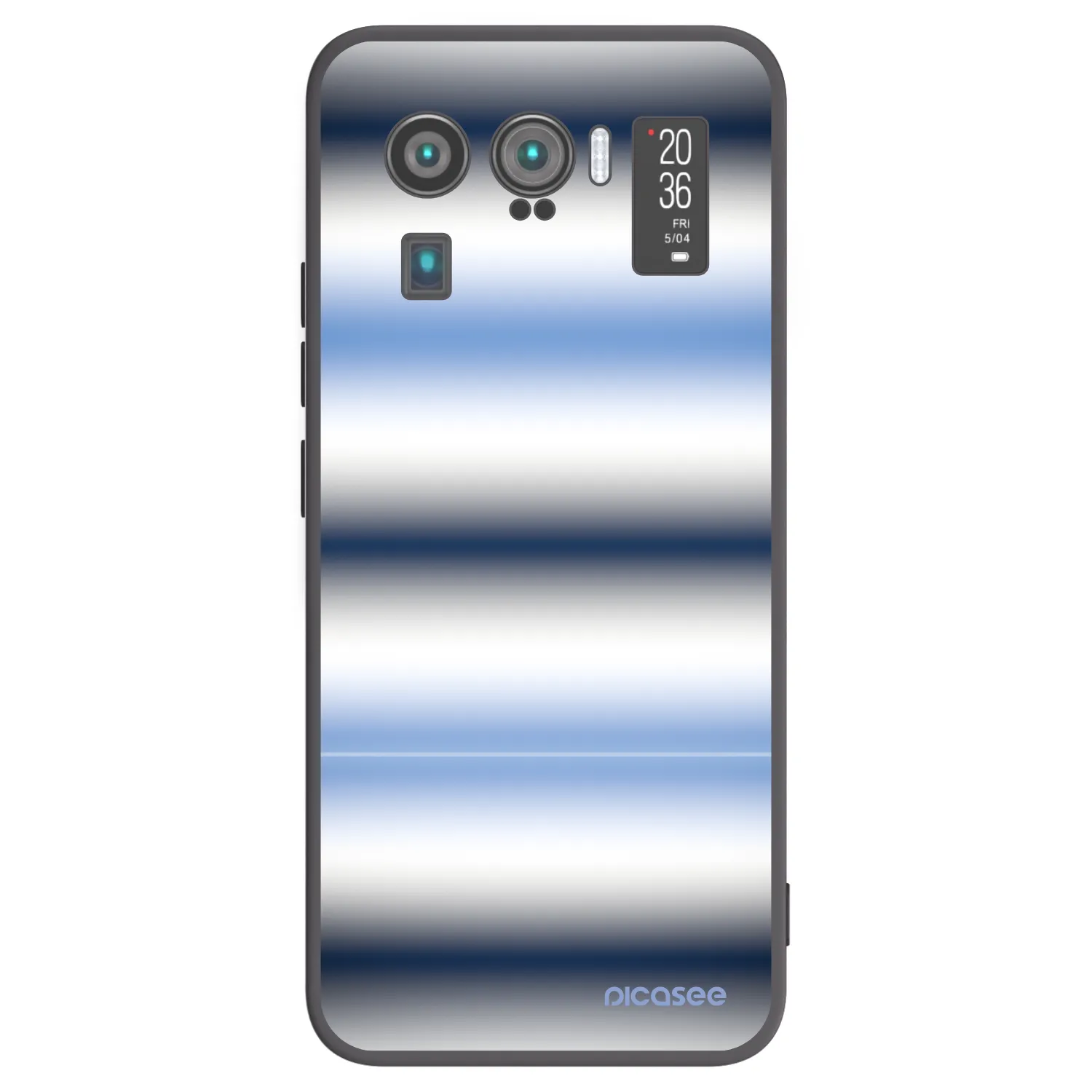 Picasee silikonowe czarne etui na Xiaomi Mi 11 Ultra - Static Lines