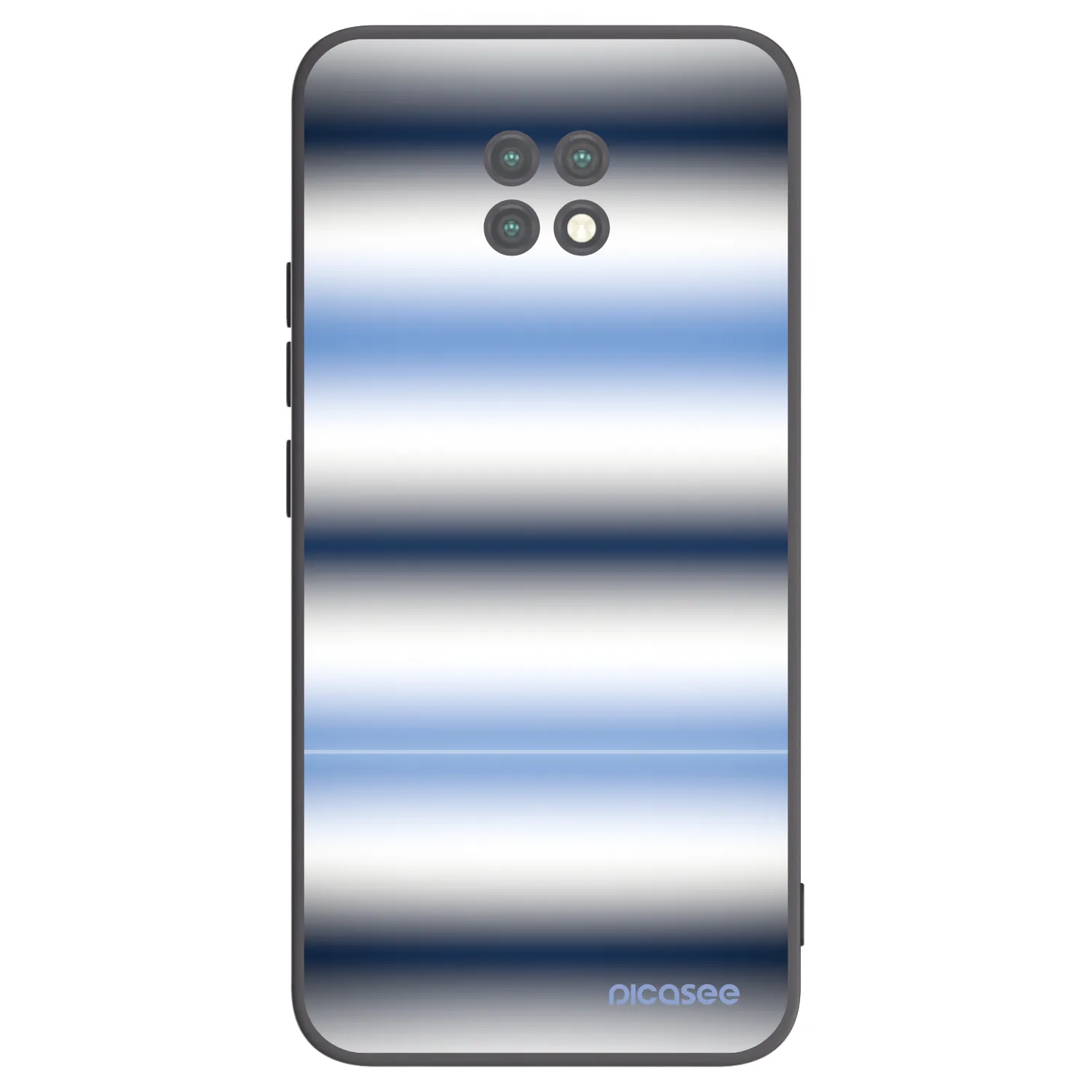 Picasee silikonowe czarne etui na Xiaomi Redmi Note 9T - Static Lines