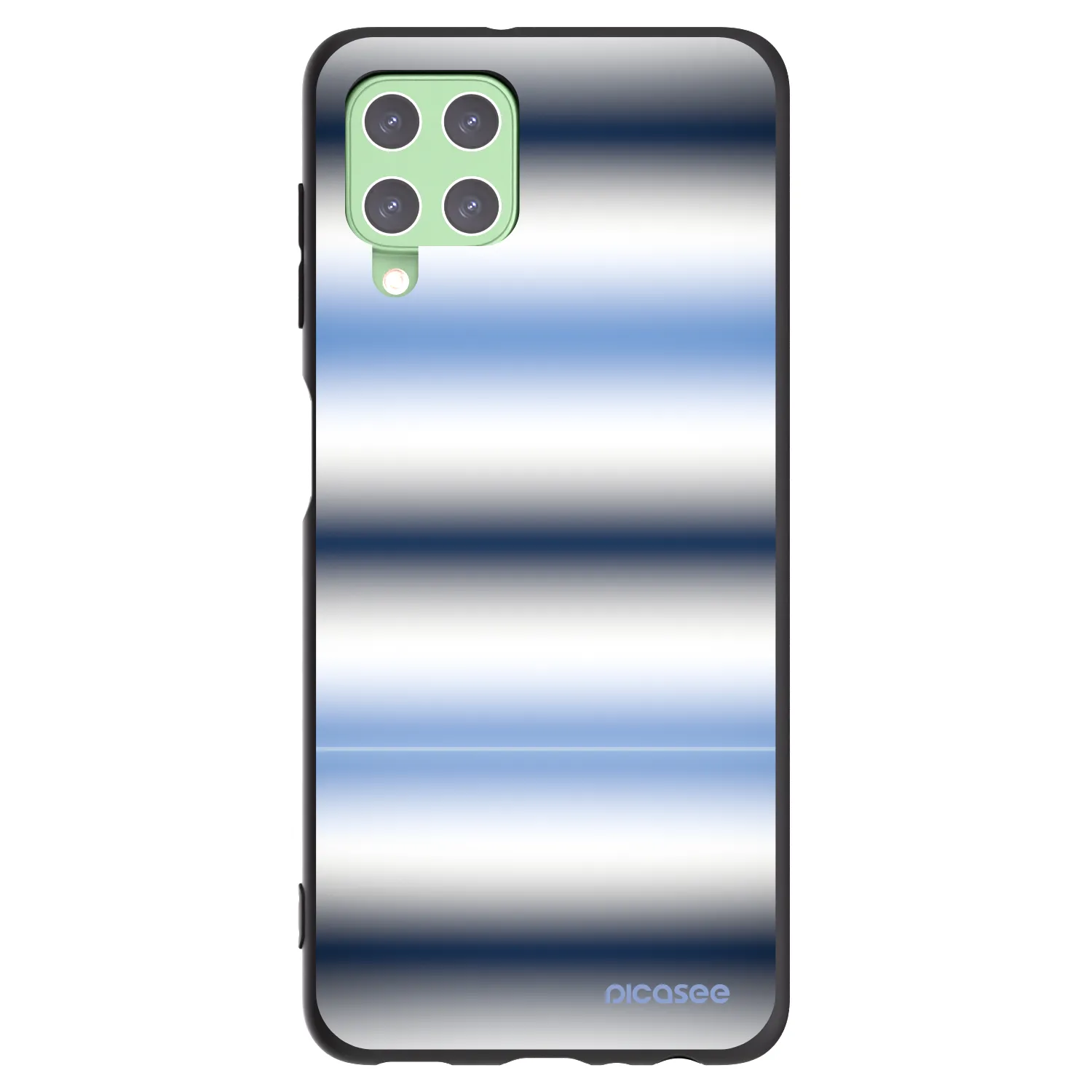 Picasee silikonowe czarne etui na Samsung Galaxy A22 A225F 4G - Static Lines