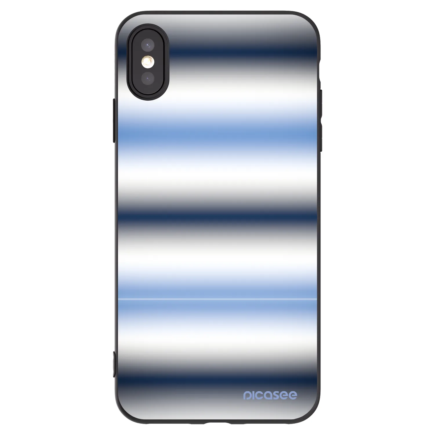 Picasee silikonowe czarne etui na Apple iPhone XS Max - Static Lines