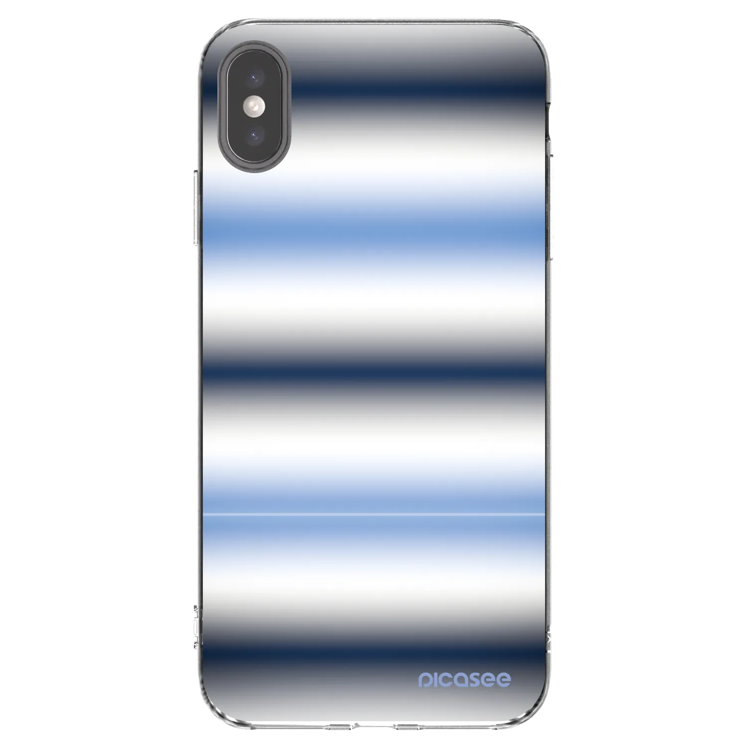 Picasee silikonowe przeźroczyste etui na Apple iPhone XS Max - Static Lines