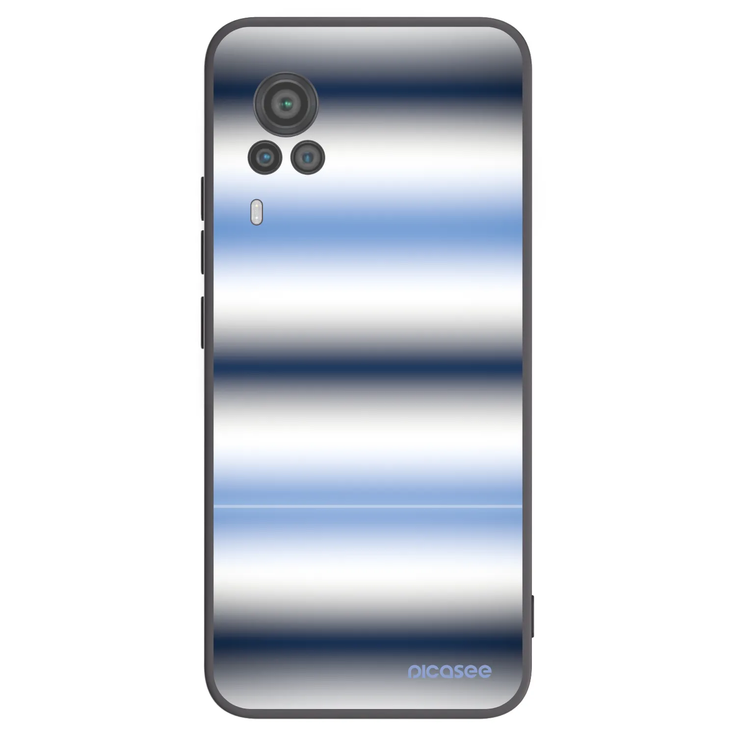 Picasee silikonowe czarne etui na Vivo X60 Pro 5G - Static Lines