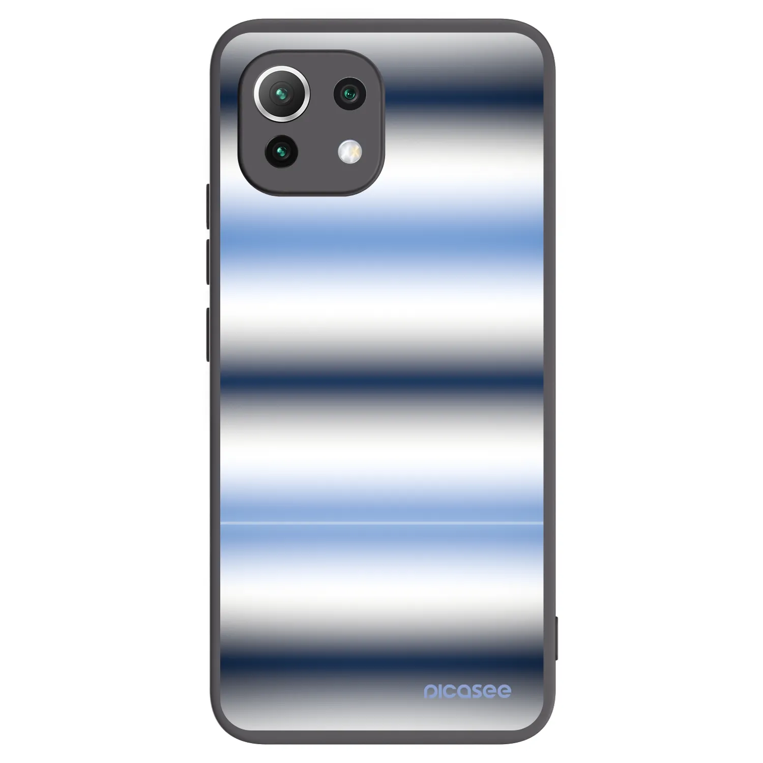 Picasee silikonowe czarne etui na Xiaomi 11 Lite 5G NE - Static Lines