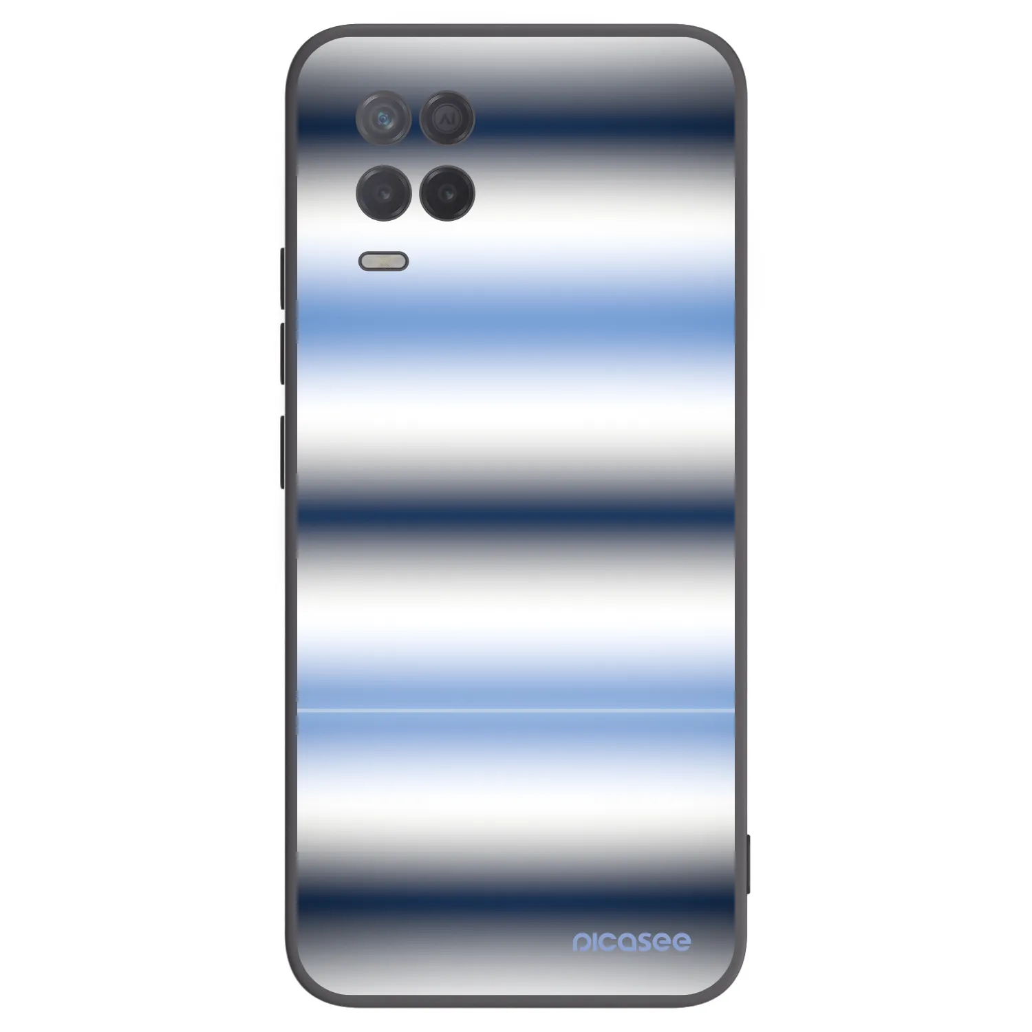 Picasee silikonowe czarne etui na Realme 8 5G - Static Lines