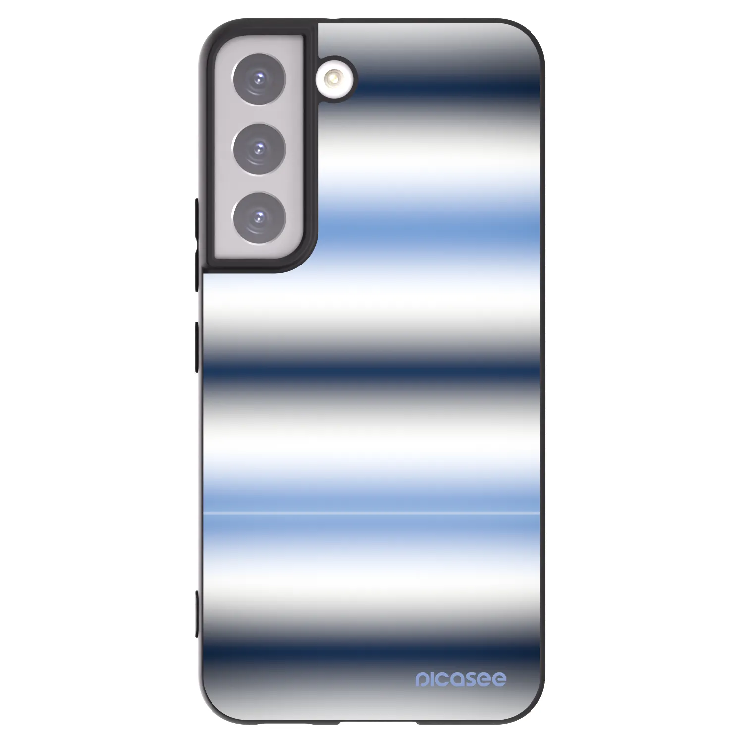 Picasee silikonowe czarne etui na Samsung Galaxy S22 5G - Static Lines